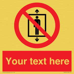 Custom prohibition Do not use this lift for people